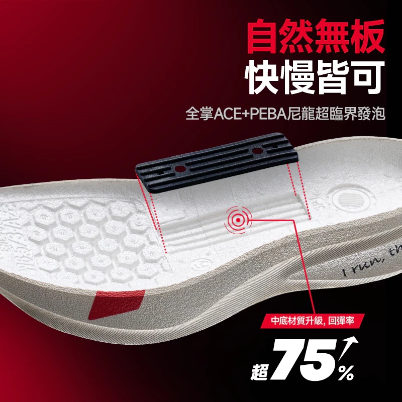 【特步 xtep】兩千公里5.0 PRO無板訓練萬金油